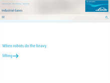 Tablet Screenshot of linde-gas.com
