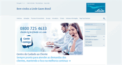 Desktop Screenshot of linde-gas.com.br