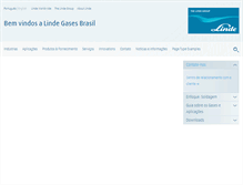 Tablet Screenshot of linde-gas.com.br